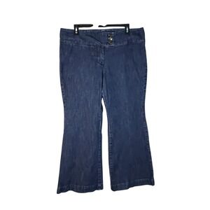 Battery Park Women's Petite Wide Leg‎ Flared Jeans 16P Waist 36" Inseam 28"